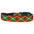 Unconditional Love Christmas Argyle Nylon Ribbon Collar Medium UN2618949